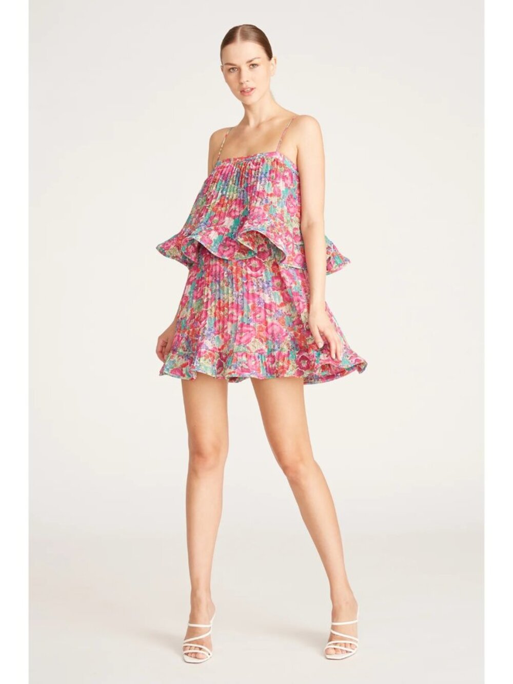 Kate Pleated Mini Dress AMUR Size 8 - Picture 6 of 7
